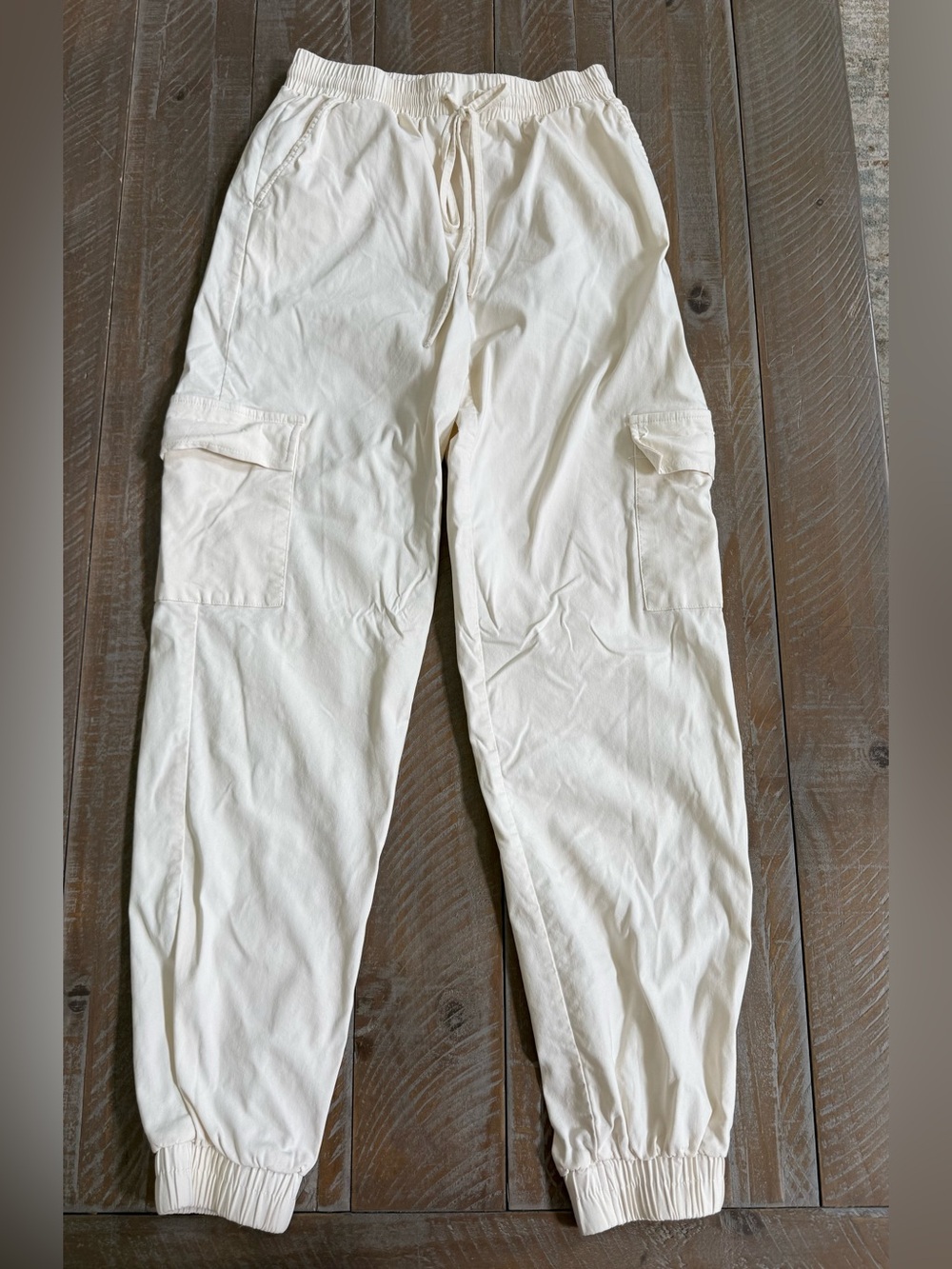 Happily Grey HG Ivory Utility Cargo Joggers - High Rise Drawstring Activewear